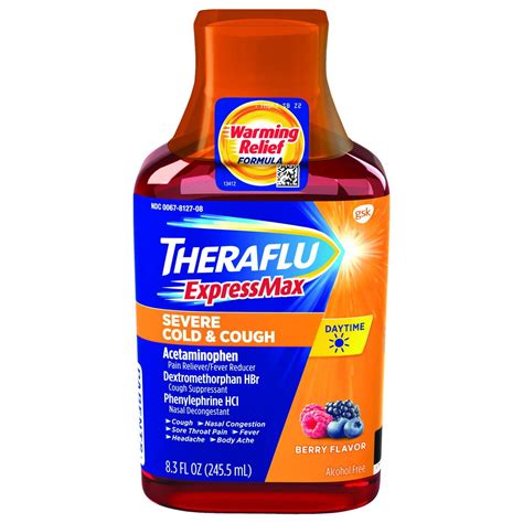 Theraflu Expressmax Daytime Severe Cold And Cough Relief Syrup Berry Flavor 8 3 Oz