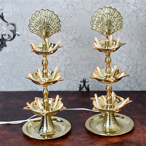 Brass Electric Diyas Collection Bhimonee Decor