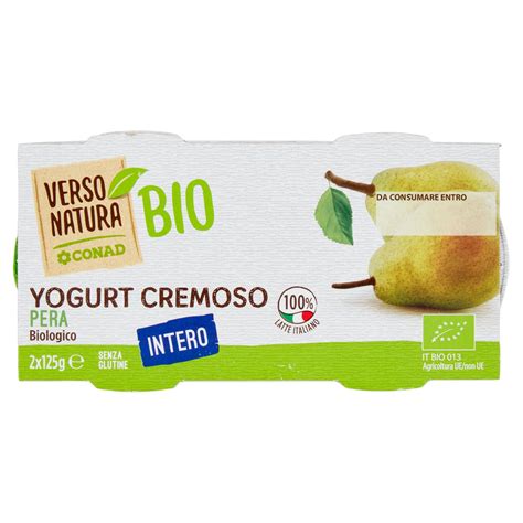 Yogurt Intero Biologico Alla Pera X G Conad Conad