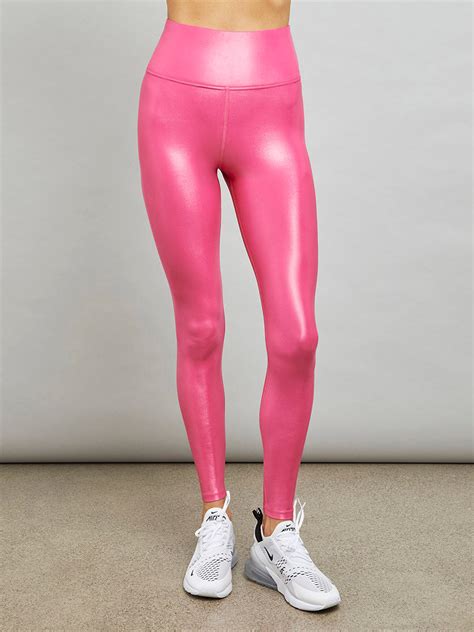 High Rise Full Length Legging In Takara Shine Fuchsia Purple Carbon38