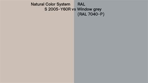 Natural Color System S 2005 Y60r Vs Ral Window Grey Ral 7040 P Side