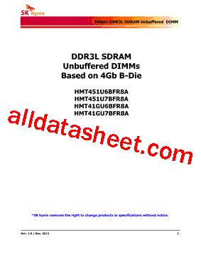 HMT451U6BFR8A Datasheet(PDF) - Hynix Semiconductor