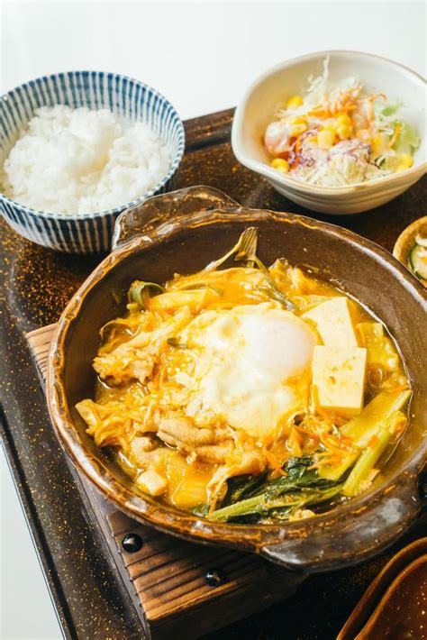 Kimchi Nabe In Hot Plate With Rice Stock Photo At Vecteezy