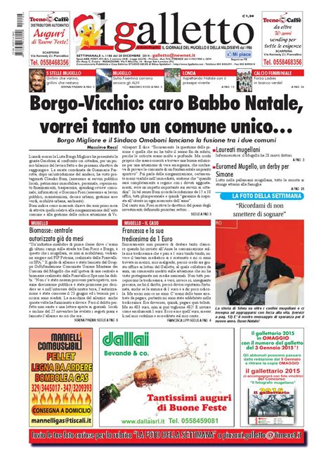 Galletto Del Dicembre By Il Galletto Giornale Del Mugello E