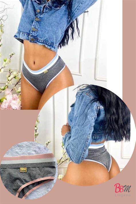 Calcinha Mescla Cintura Alta Cueca Feminina Bbm Lingerie Lingerie