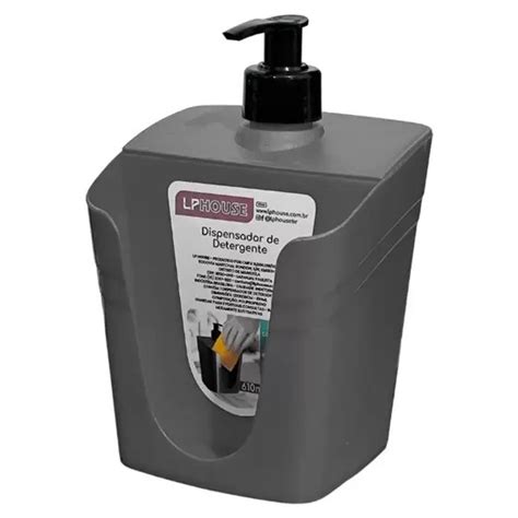 Dispensador Para Detergente Preto Basic 610ml LP House