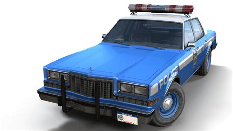 Artstation Dodge Diplomat 1980 Police Car Pbr Game Assets