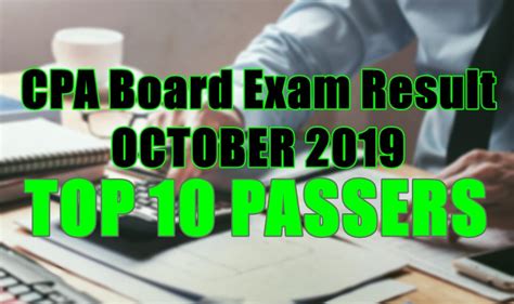 Cpa Board Exam Result October 2019 Top 10 Passers