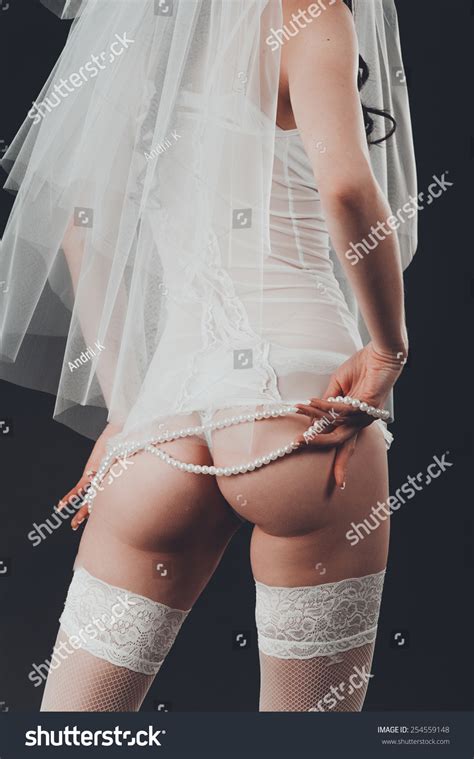 Sexy Beautiful Nude Bride Veil White Stock Photo 254559148 Shutterstock