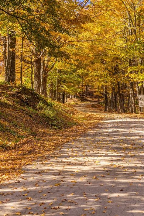 Country Road in Fall, Vermont. Stock Image - Image of landscape ...