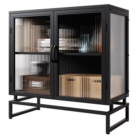 Black Wall Cabinet Accent Cabinet With Glass Doors Buffet Cabinet With Storage Accent Cabinet