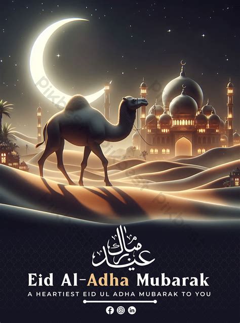 Eid Al Adha Greetings Flyer Template Psd Free Download Pikbest