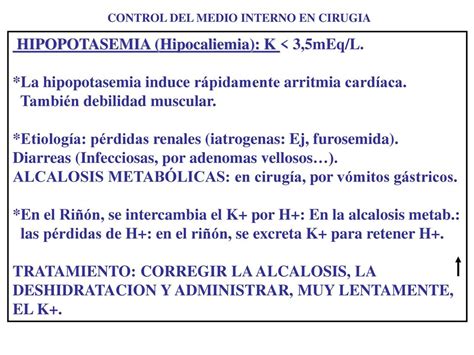 TEMA 3 CONTROL DEL MEDIO INTERNO EN CIRUGIA Ppt Descargar