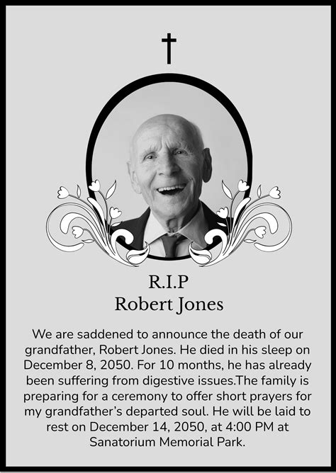 Death Announcement Templates in Word - FREE Download | Template.net