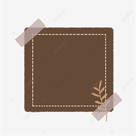 Aesthetic Notepad Png Brown Note Notes Art Frame Template Scrapbook