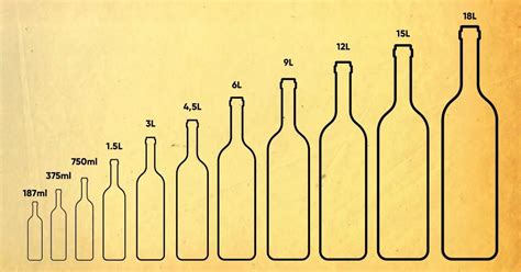 Garrafas conheça os diferentes tamanho e outras curiosidades