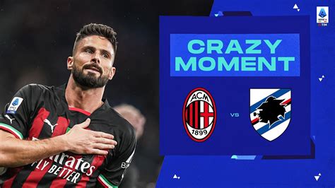 Giroud Scores A Brace In Minutes Crazy Moment Milan Sampdoria