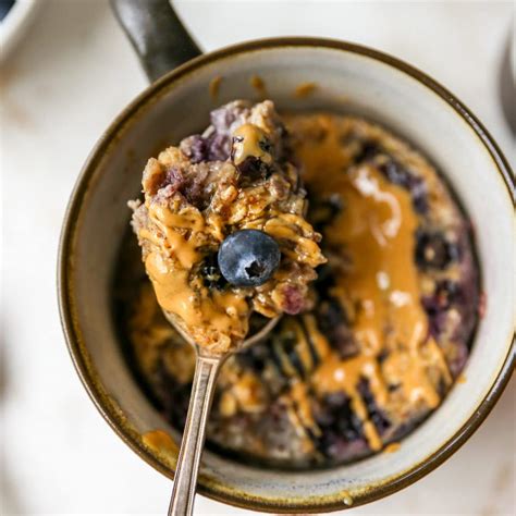 Blueberry Banana Microwave Baked Oats Kims Cravings