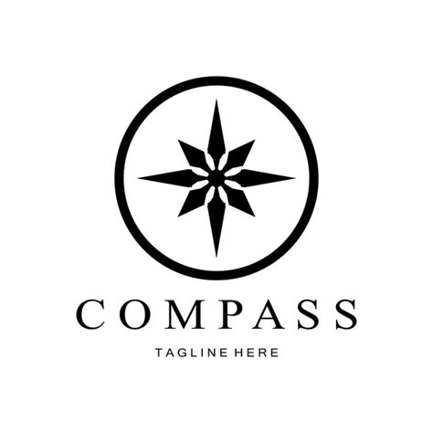 Premium Vector Compass Logo Icon Isolated