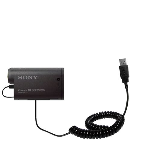 Coiled Power Hot Sync USB Cable Suitable For The Sony HDR AS20 AS20 With Both Data And Charge