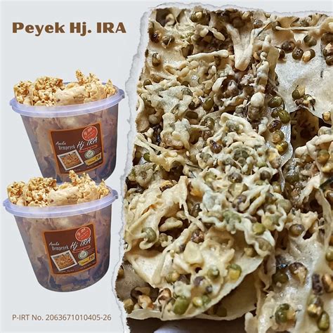 Jual Peyek Hj Ira Kacang Ijo Toples Liter Kemriyuk Renyahe