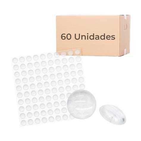 60 Unid Protetor Batente Gota Silicone Adesivo Multiuso 8mm Submarino