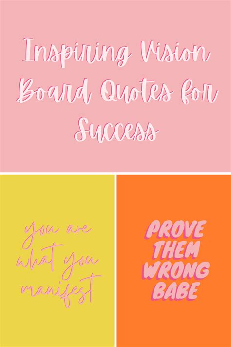 53 Vision Board Quotes For Inspiring Success Artofit