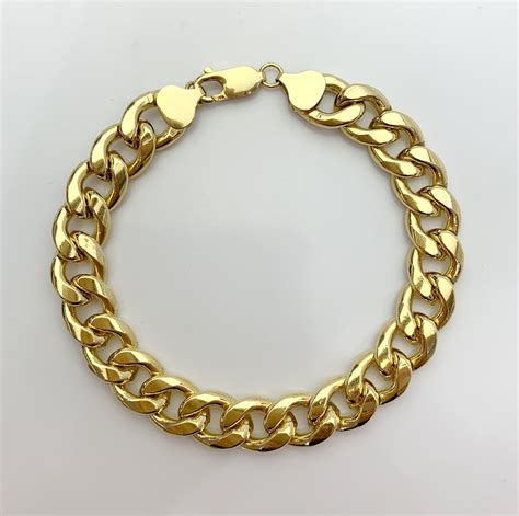 Curb Chain Bracelet 14k Gold Filled 99mm Sm94lc Etsy Uk