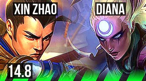 XIN ZHAO Vs DIANA JGL 6 1 15 66 Winrate TR Diamond 14 8 YouTube