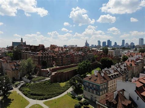 Amazing View From Above The Capital Of Poland Great Warsaw City