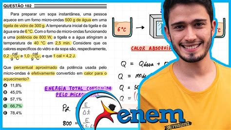 Enem Ppl Para Preparar Uma Sopa Instant Nea Uma Pessoa Aquece