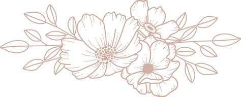 Flower Bouquet Line Art 10313343 PNG