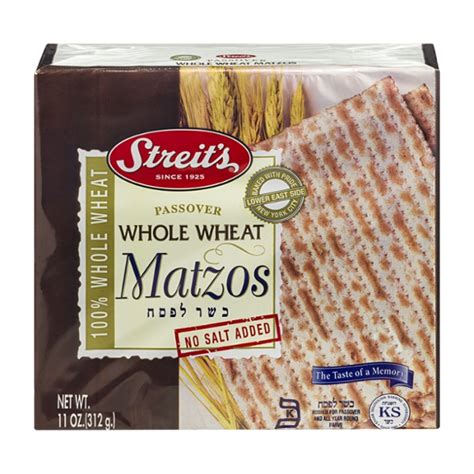 Save On Streit S Matzos 100 Whole Wheat No Salt Added Kosher For