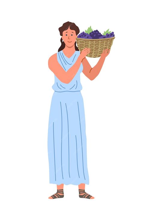 Premium Vector Ancient Rome Person History And Culture Woman In Blue