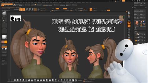 how to sculpt animation character in zbrush - YouTube