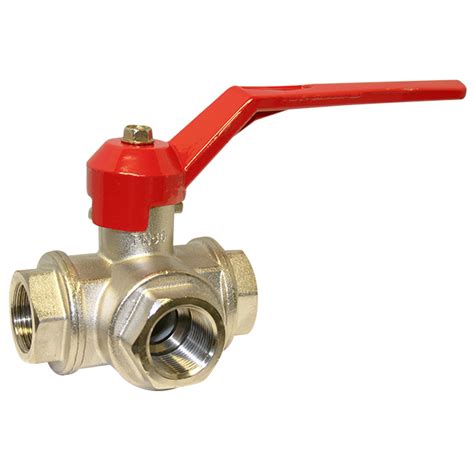 Brass Ball Valve 3 Way T Port Leengate Valves