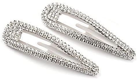 Amazon 6 Pieces Rhinestone Snap Hair Clips 4 Inch Hair Barrettes