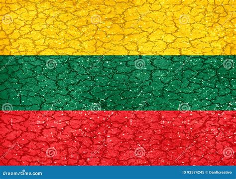 Bandera Nacional Del Estilo Del Grunge De Lituania Stock De Ilustraci N