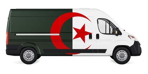 Premium Photo Algerian Flag Painted On Commercial Delivery Van