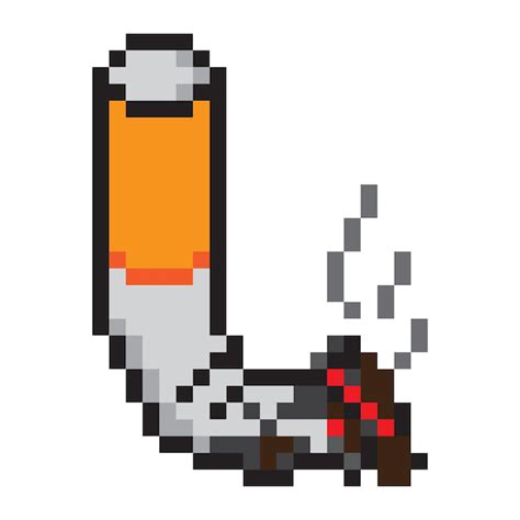 Boca De Cigarro Estilo De Pixel Art Vetor Premium