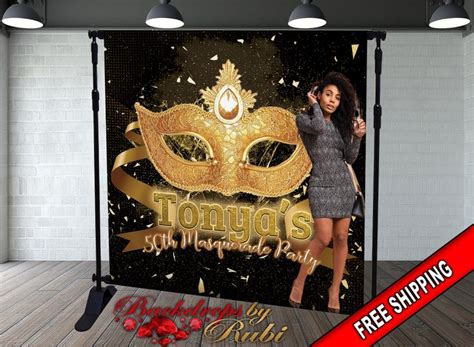 Masquerade Gold Backdrop Masquerade Step And Repeat Backdrop 50