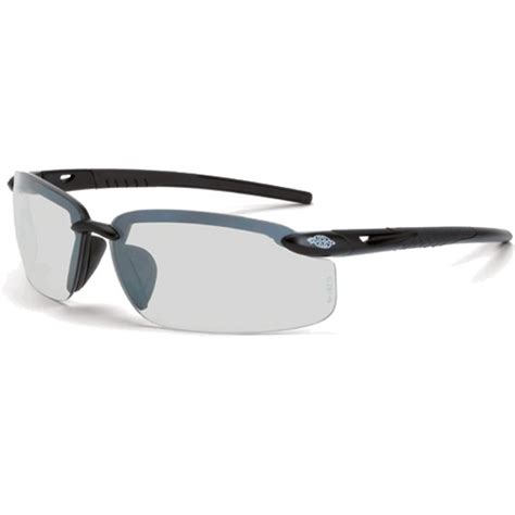 Crossfire Es5 Crystal Black Half Frame Polarized Smoke Lens Bifocal Reader Safety Glasses Box