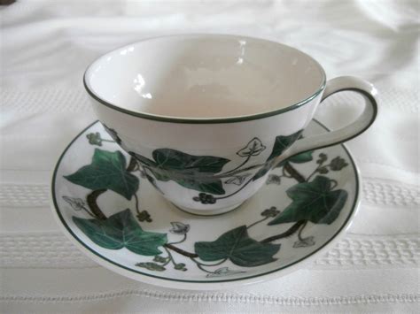 Vintage Set Wedgwood Napoleon Ivy Footed Coffee Cup Saucer Etruria