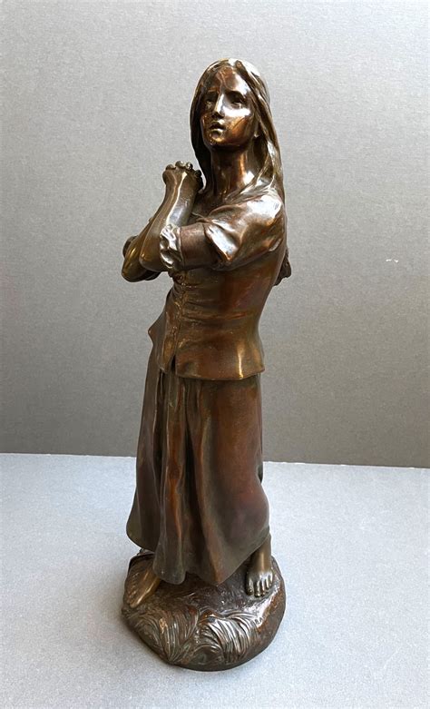 French Bronze Sculpture Joan Of Arc Jeanne D Arc By Fran Ois Raoul