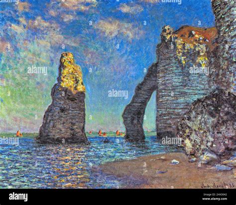 Claude Monet The Cliffs At Etretat Is An Oil Painting On Canvas 1885