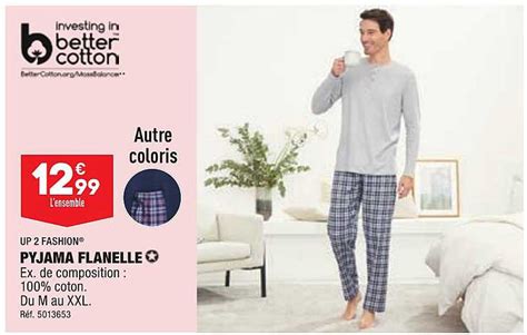 Promo Pyjama Flanelle Up 2 Fashion Chez Aldi ICatalogue Fr