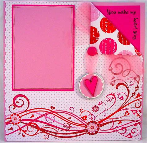 Valentines Valentines Scrapbook Valentines Scrapbook Layout Cute