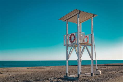 HD Wallpaper Safeguard Tower Beach Ocean Spain Andalusia