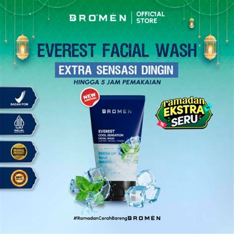 Jual BROMEN EVEREST COOL SENSATION FACIAL WASH SABUN WAJAH PRIA