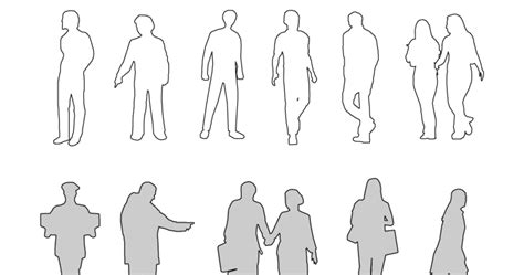 Architectural Rendering Using Scale People Silhouette People